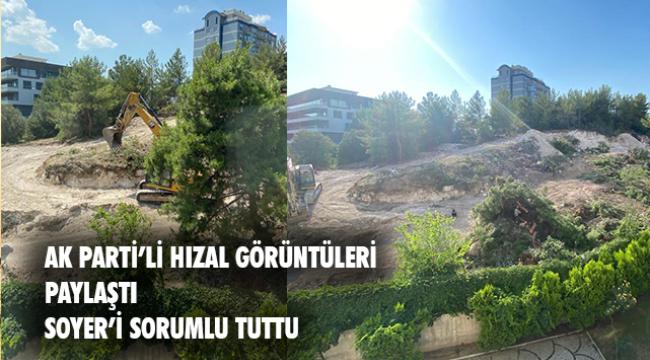 AK Partili Hızal, İzmir Büyükşehir Belediyesi&#039;nin ağaçları kestiği görüntüleri paylaştı