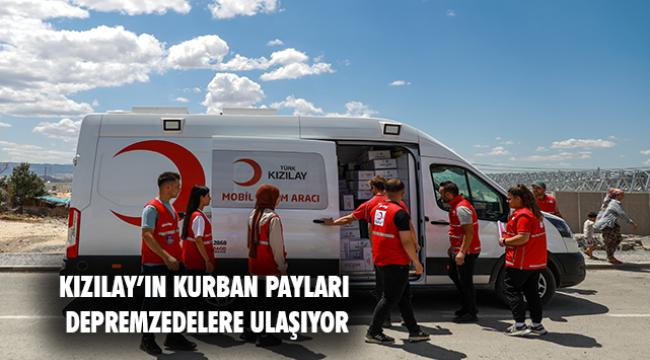 KIZILAY’IN KURBAN PAYLARI DEPREMZEDELERE ULAŞIYOR
