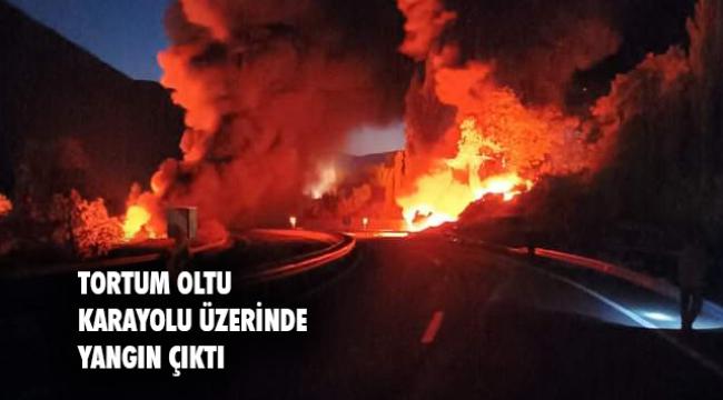 Erzurum&#039;da Yakıt yüklü tanker alev aldı