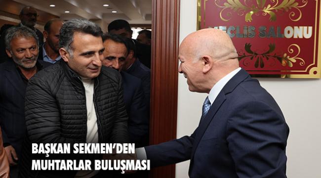 MUHTARLARDAN BAŞKAN SEKMEN&#039;E HİZMET TEŞEKKÜRÜ