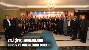Vali Çiftçi Muhtarlarla bir araya geldi