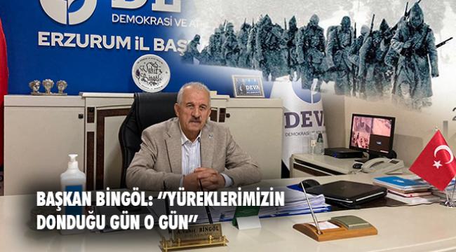 Başkan Bingöl&#039;den Sarıkamış Şehitlerini Anma Mesajı