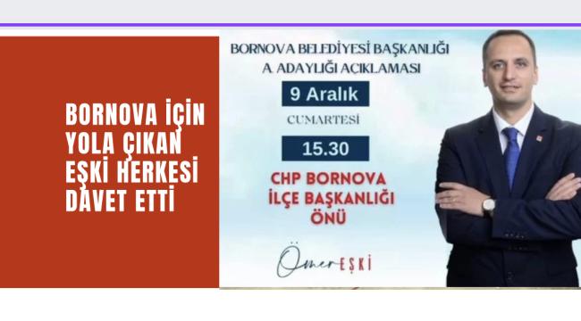  CHP'li Ömer Eşki Bornova için yola çıktı
