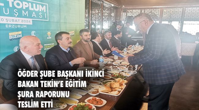 ÖĞ-DER MİLLİ EĞİTİM BAKANI&#039;NA EĞİTİM ŞURA RAPORUNU VERDİ