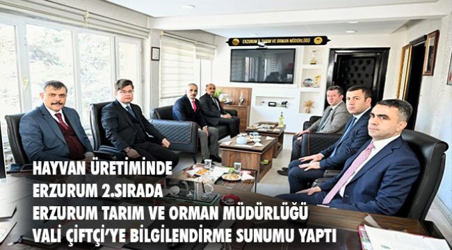 Vali Mustafa Çiftçi İl Tarım ve Orman Müdürlüğünde İncelemelerde Bulundu