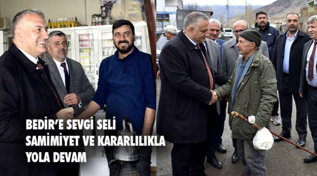 Başkan Bedir pazar esnafını ziyaret etti