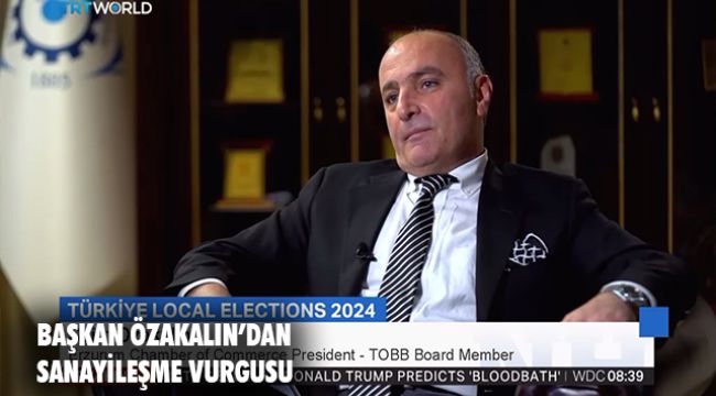 BAŞKAN ÖZAKALIN TRT WORLD&#039;E RÖPORTAJ VERDİ