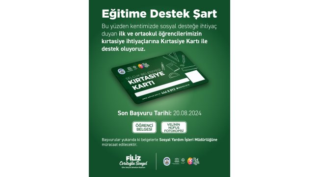 Efes Selçuk Belediyesi Kırtasiye Kartı ile Öğrencilerin Yanında