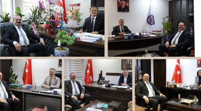 Rektör Hacımüftüoğlu&#039;ndan yönetim ekibine hayırlı olsun ziyareti
