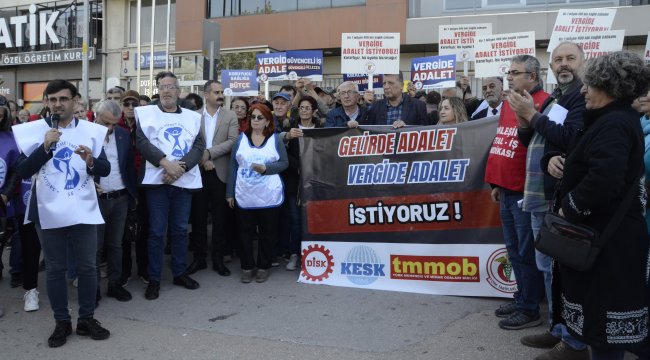 DİSK, KESK, TMMOB ve TTB Bursa Bileşenleri&#039;nden ‘Vergide adalet istiyoruz’ başlıklı basın açıklaması