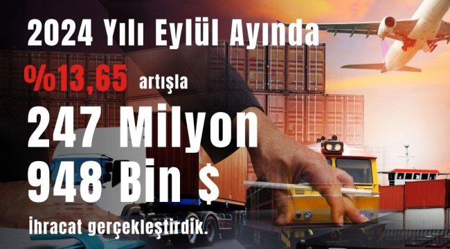 Doğu Anadolu İhracatçılar Birliği&#039;nden Eylül Ayında Büyük Artış: İhracatta %13,65 Büyüme!