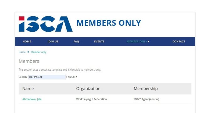 Dünya Alpagut Federasyonu ISCA Üyesi Oldu