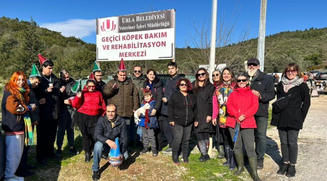 Urla'da Anlamlı Yılbaşı Etkinliği : Hayvanseverler Barınakta Bir Araya Geldi