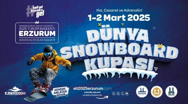 Erzurum, FIS Snowboard Cross Dünya Kupası&#039;na Ev Sahipliği Yapıyor