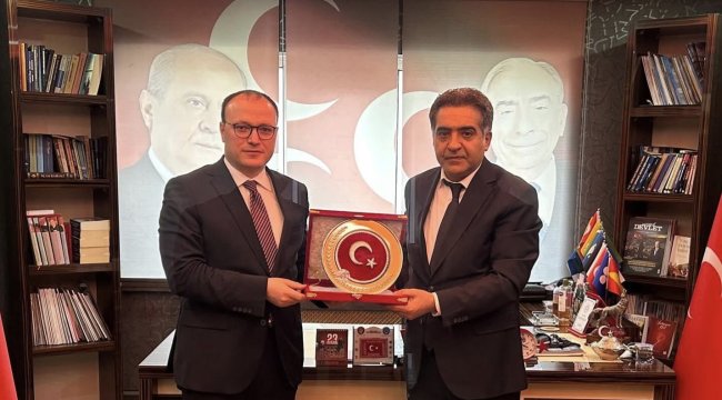 Kaymakam Tuncay Kaldırım&#039;dan MHP Yakutiye İlçe Başkanlığı&#039;na Ziyaret
