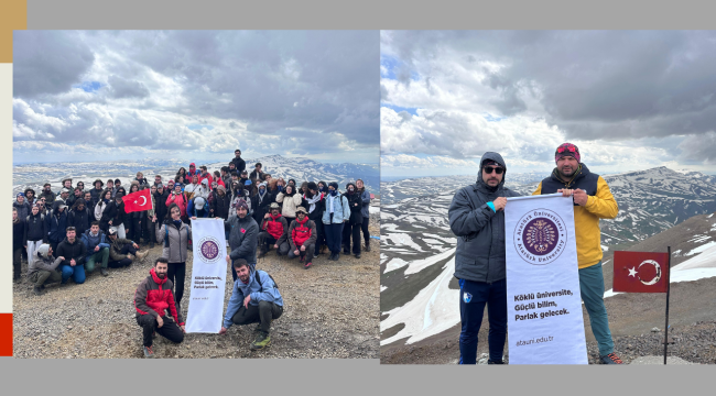Atatürk Üniversitesi&#039;nden Zirveye Anlamlı Tırmanış: 19 Mayıs Coşkusu Palandöken&#039;de Yaşandı