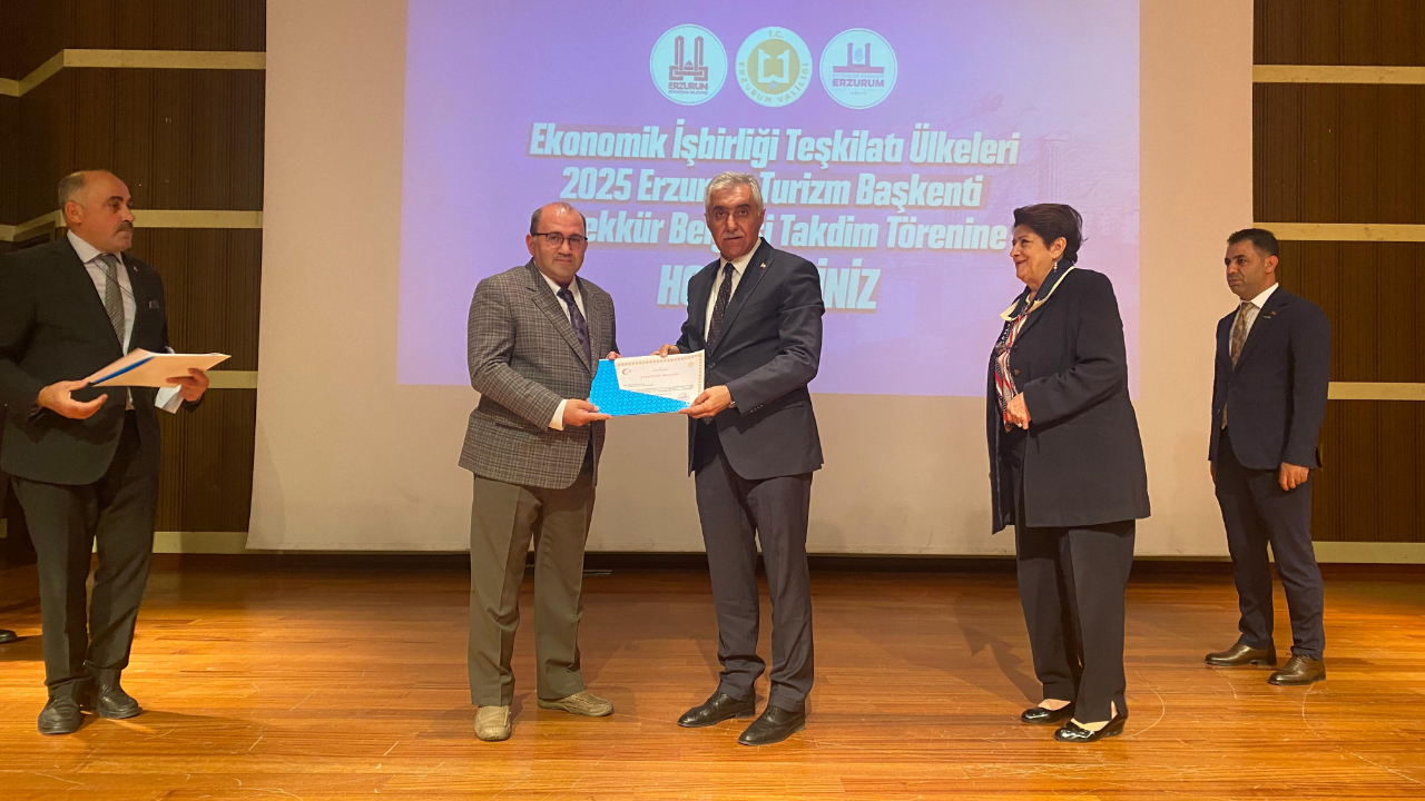 Erzurum Turizm Tanıtım ve Kalkınma Derneğine Anlamlı Ödül