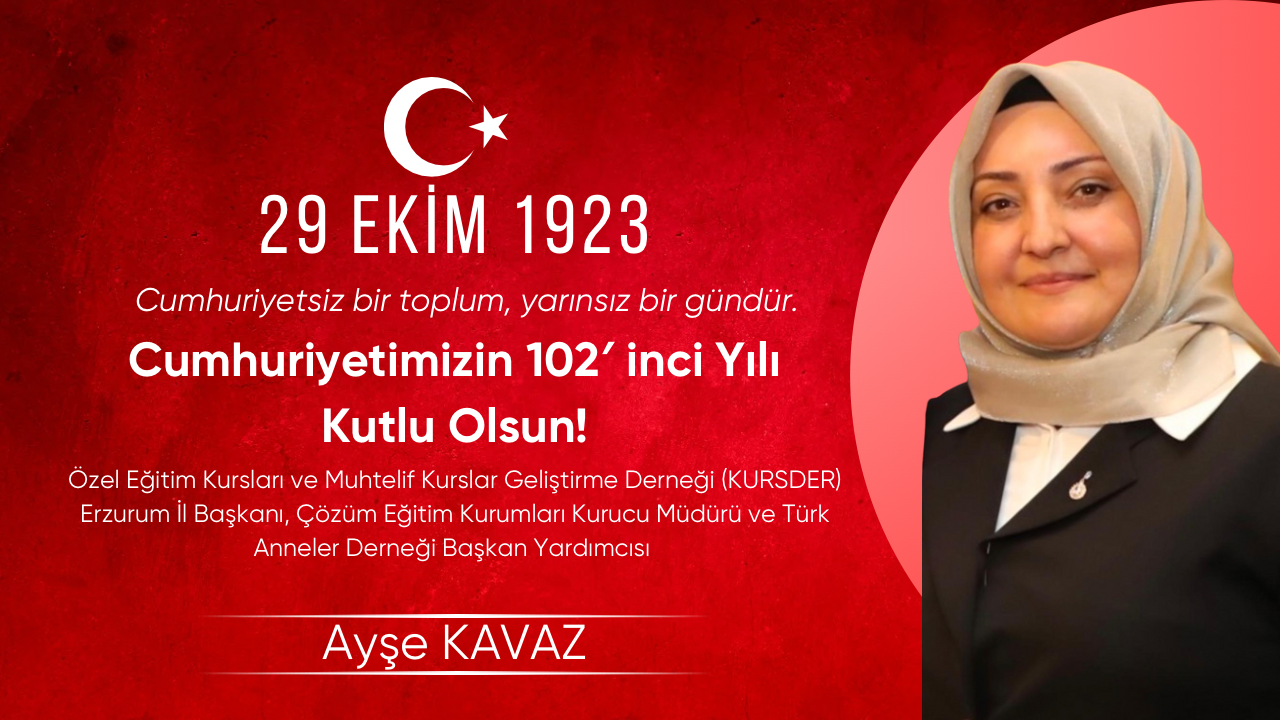 Ayşe Kavaz: “Cumhuriyet; Özgürlük, Adalet ve İnsan Haklarının Teminatıdır“