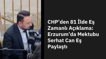 CHP Erzurum İl Başkanı Serhat Can Eş, Ekrem İmamoğlu’nun Mektubunu Okudu
